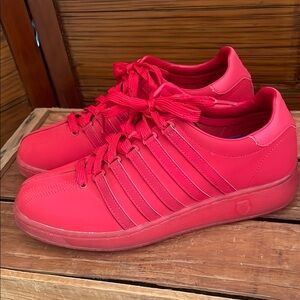 K-Swiss Men’s Court Shoes Size 10 1/2 RED! Lace up